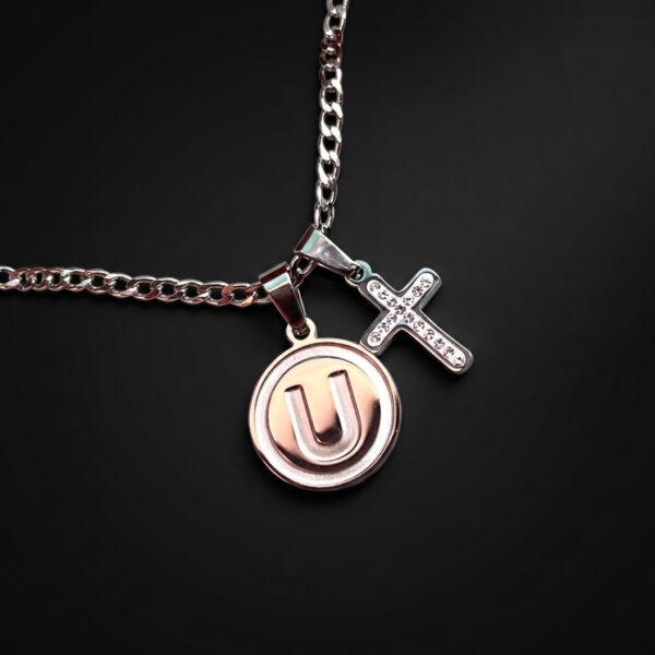 Collar Mujer Universitario + cruz en piedras