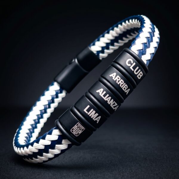 Pulsera Alianza Lima Trenzada: Pasión Blanquiazul