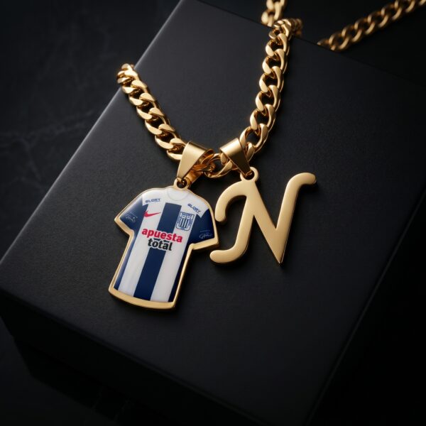 Collar Alianza Lima Camiseta Gold + Inicial