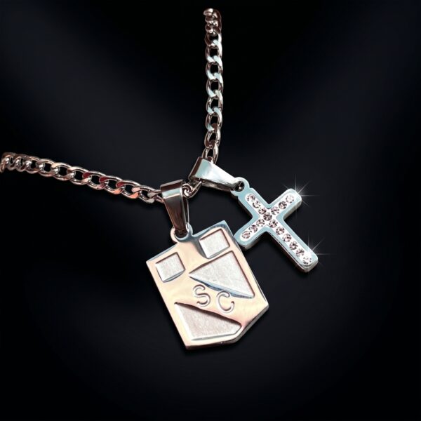 Collar Mujer + Cruz Acero Inoxidable SC